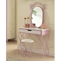Butterfly Vanity Set with Storage Drawer