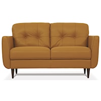 Contemporary Loveseat with Button Tufting