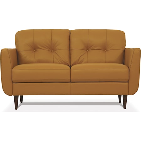 Contemporary Loveseat with Button Tufting