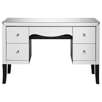 Glam Vanity Desk with Mirrored Drawers