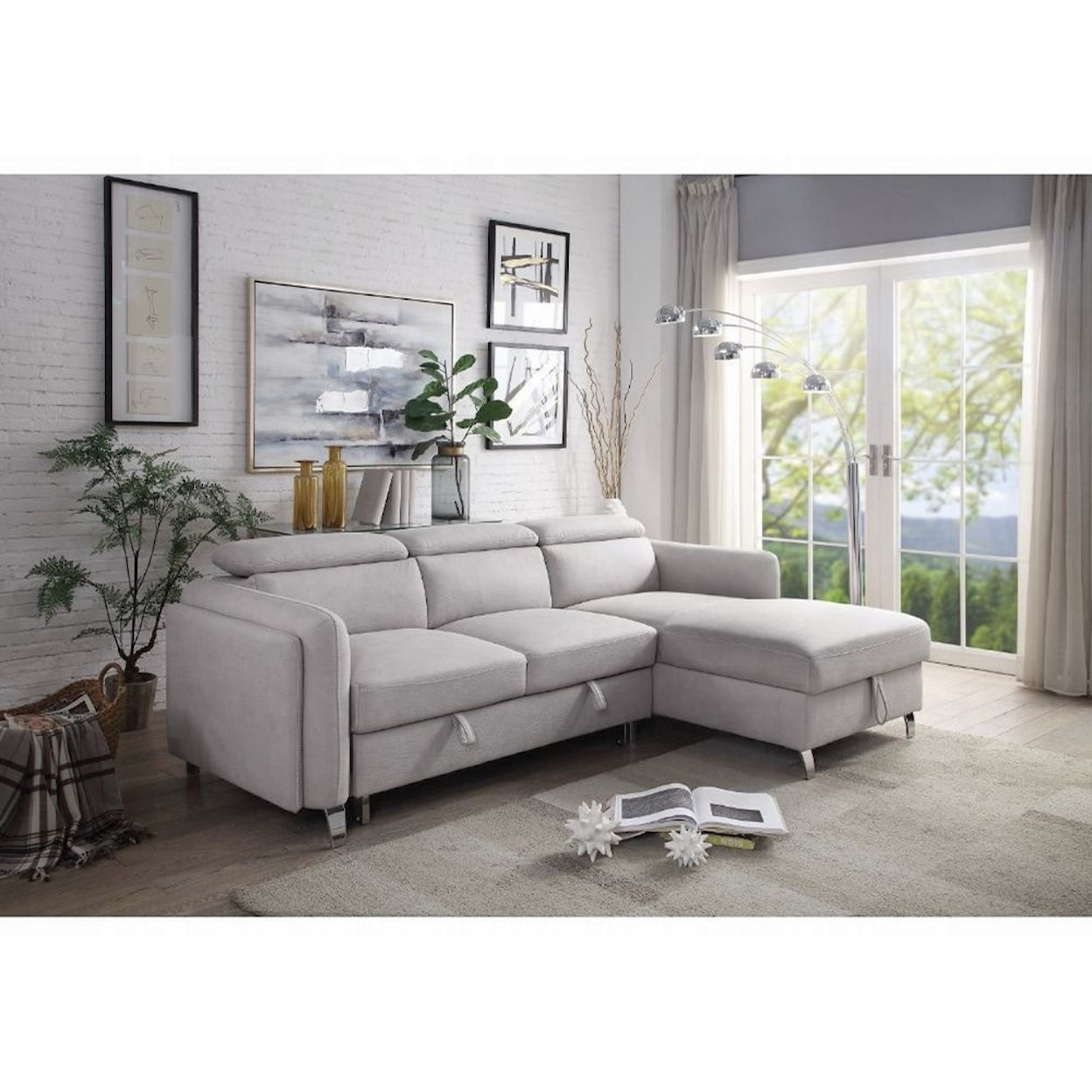 Acme Furniture Reyes Sectional Sofa with Sleeper