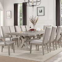 Trestle Dining Table with Two 18" Leaves