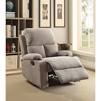 Casual Motion Recliner with Pillow Arms
