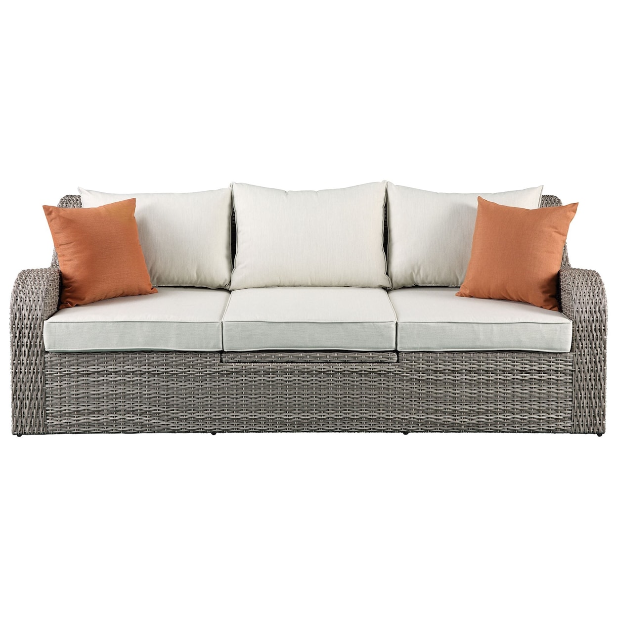 Acme Furniture Salena Patio Sectional & 2 Ottomans (2 Pillows)