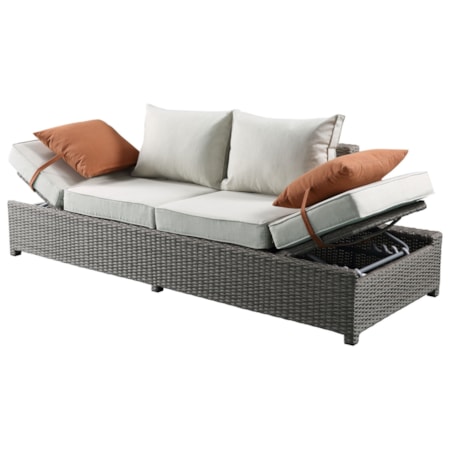 Patio Sofa &amp; Ottoman w/2 Pillows
