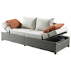 Acme Furniture Salena Patio Sofa & Ottoman w/2 Pillows