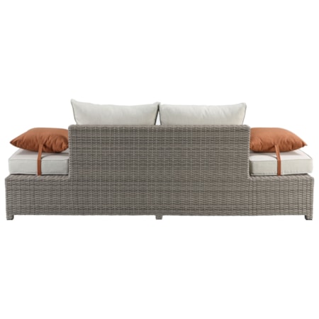 Patio Sofa &amp; Ottoman w/2 Pillows