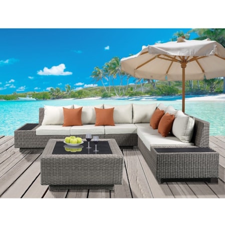Patio Sectional & Cocktail Table