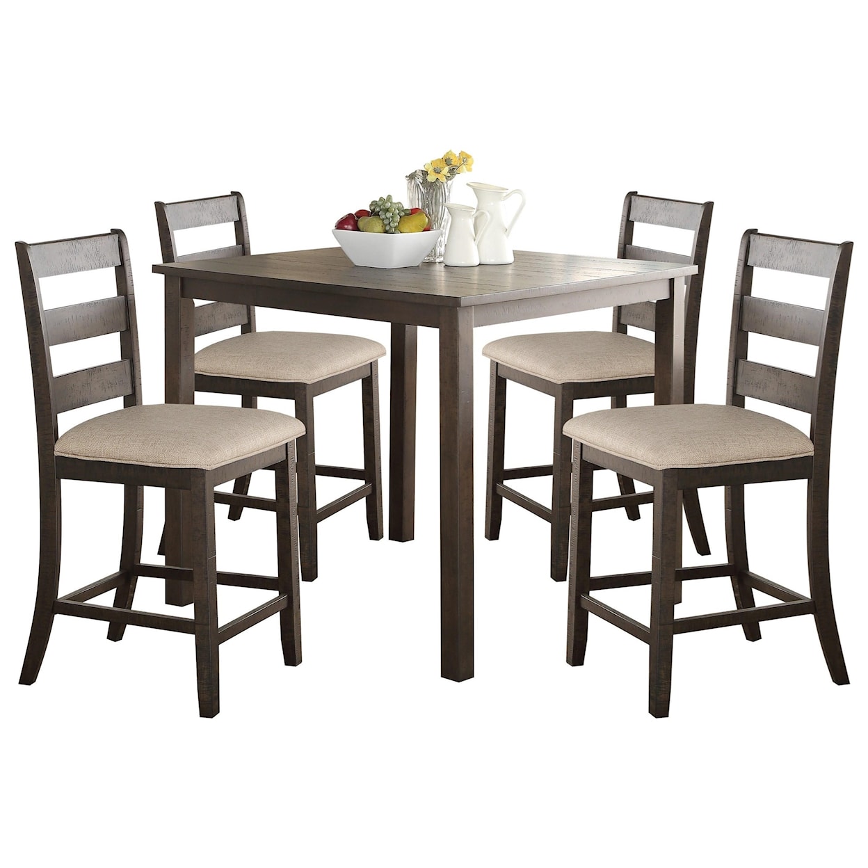 Acme Furniture Salileo 5Pc Pk Counter Height Set