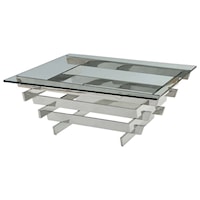 Contemporary Coffee Table with Glass Top