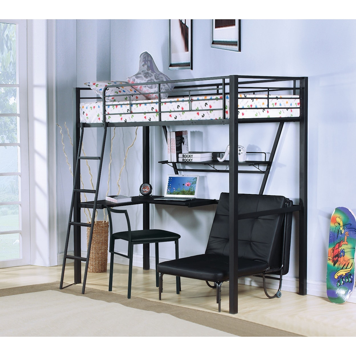 Acme Furniture Senon Twin Loft Bed & Desk
