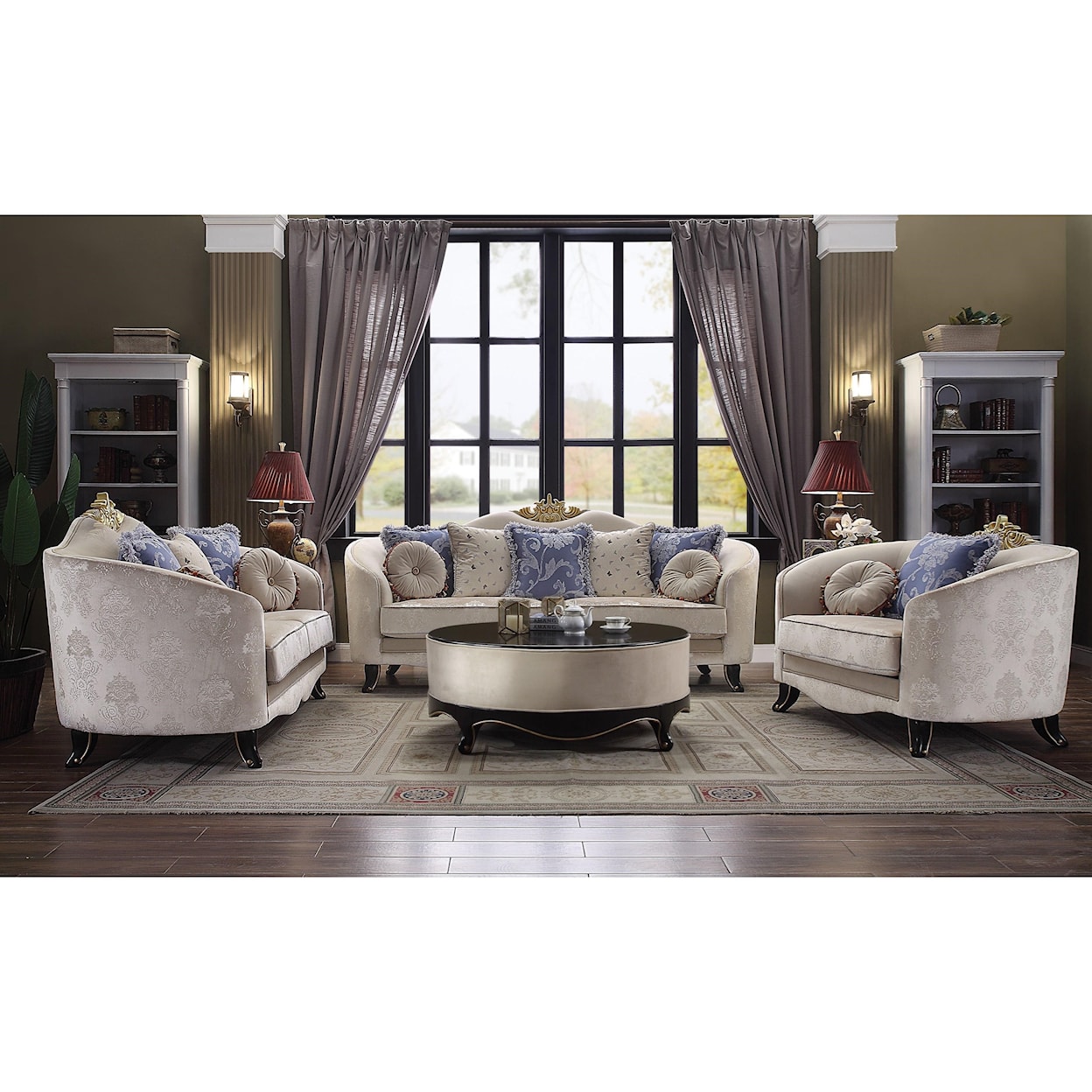 Acme Furniture Sheridan Chair & 2 Pillows