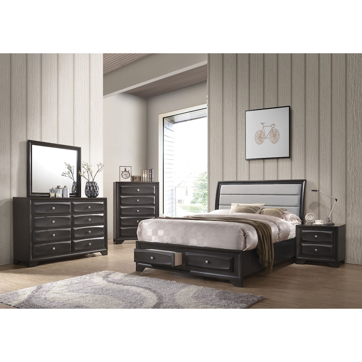 Acme Furniture Soteris Dresser + Mirror Set