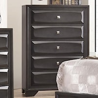 Transitional 5-Drawer Chest with Safety Stop Drawers