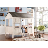 Full Canopy House Bed with Windows
