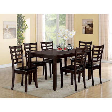 Dining Set with 6 Side Chairs