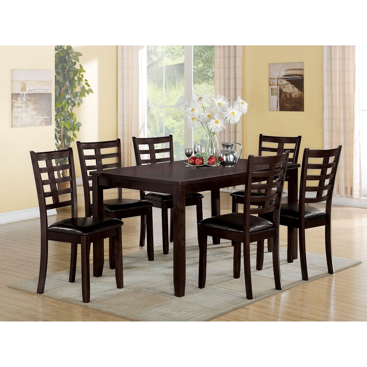 Acme Furniture Tahlia Dining Set with 6 Side Chairs