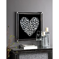 HEART MIRRORED WALL ART |