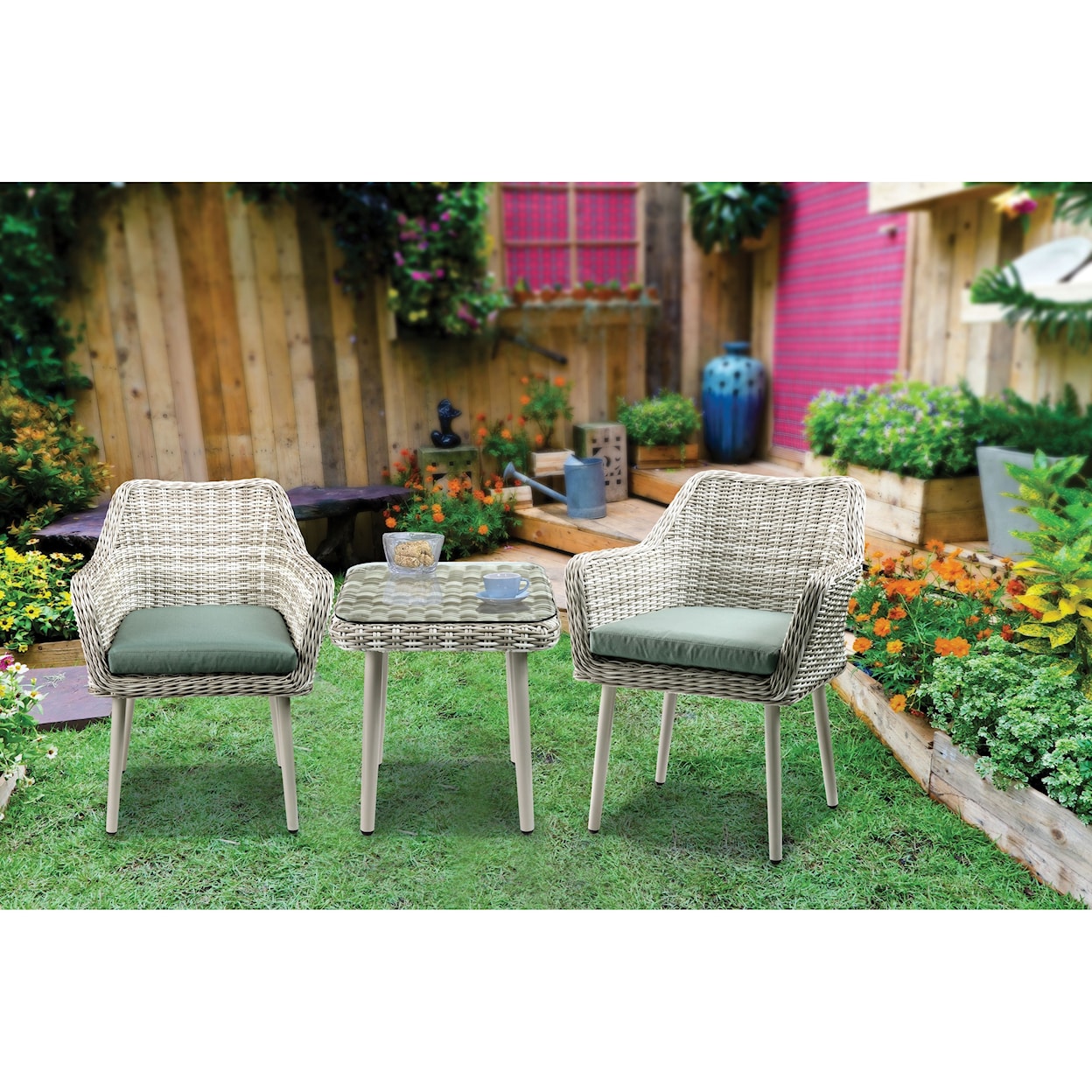 Acme Furniture Tashay Patio Bistro Set (3Pc)