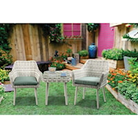 Wicker Patio Bistro Set (3Pc)