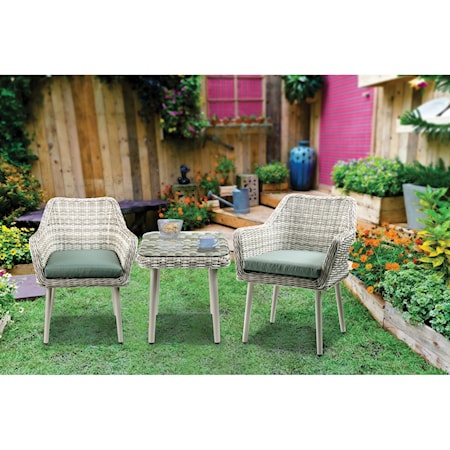 Patio Bistro Set (3Pc)