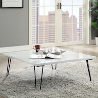 Contemporary Marble Top Coffee Table