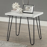 Contemporary Marble-Top End Table