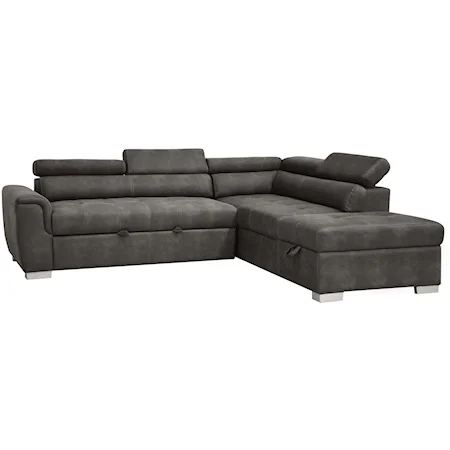 Sectional Sofa w/Sleeper & Ottoman