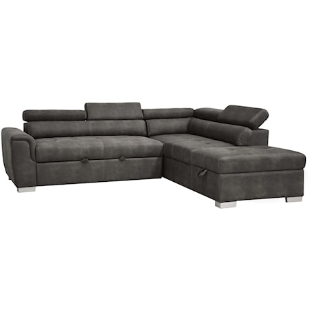 Sectional Sofa w/Sleeper & Ottoman