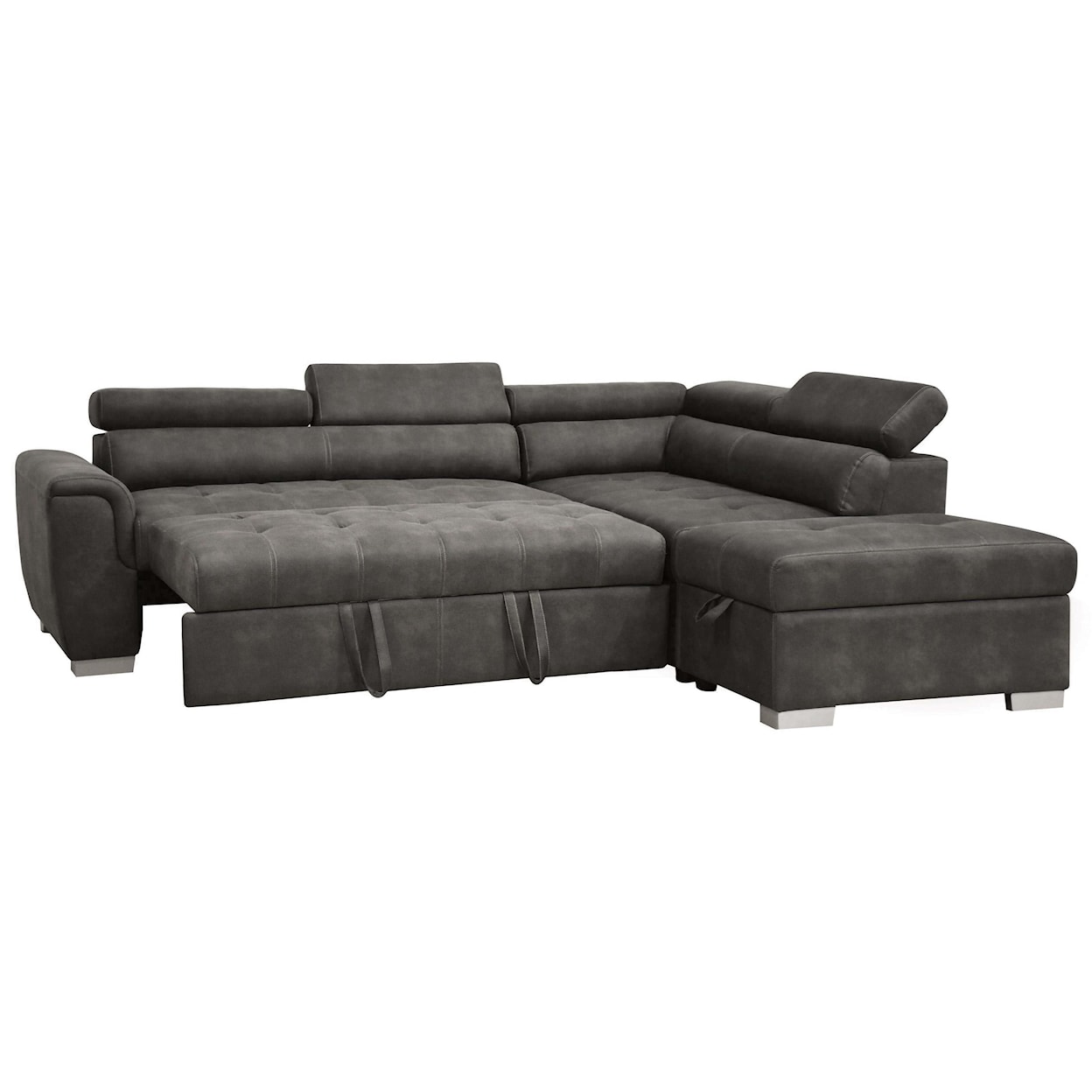 Acme Furniture Thelma Sectional Sofa w/Sleeper & Ottoman