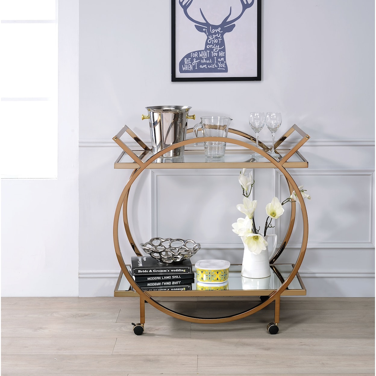 Acme Furniture Traverse Serving Cart