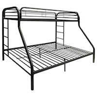 Kid's Extra Large Twin Over Queen Size Bunk Bed with 2 Ladders