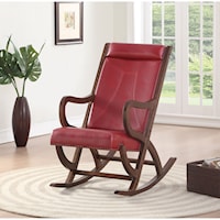 Contemporary Rocking Chair with Nailhead Trim