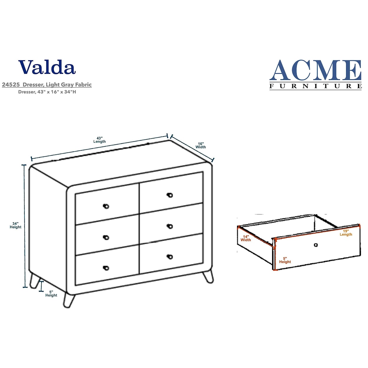 Acme Furniture Valda Dresser