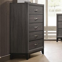 Contemporary Weathered Gray 5-Drawer Chest