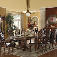 Traditional Dining Table and Chair Set