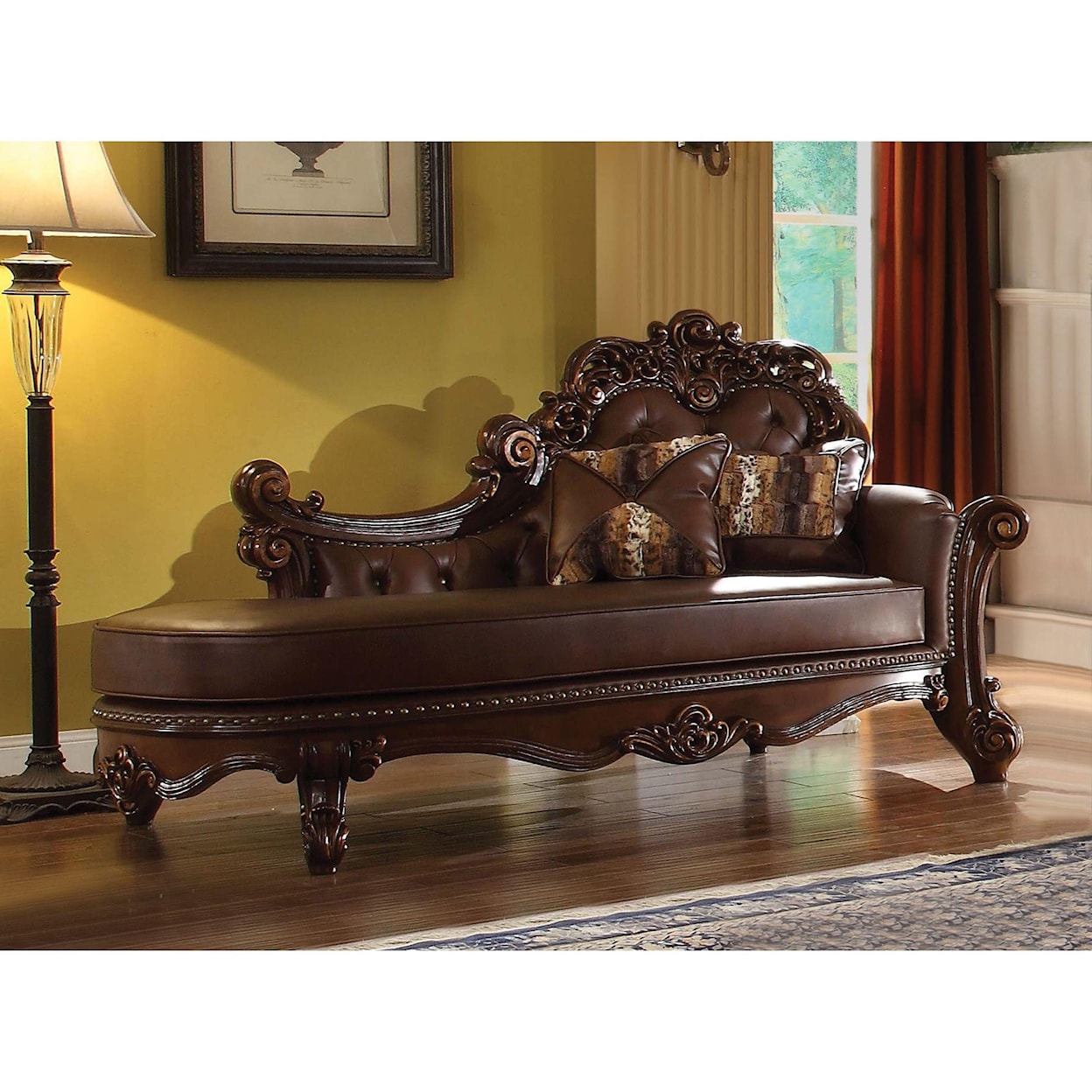 Acme Furniture Vendome Chaise w/2 Pillows