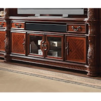 Traditional Door TV Stand with 2-Drawers