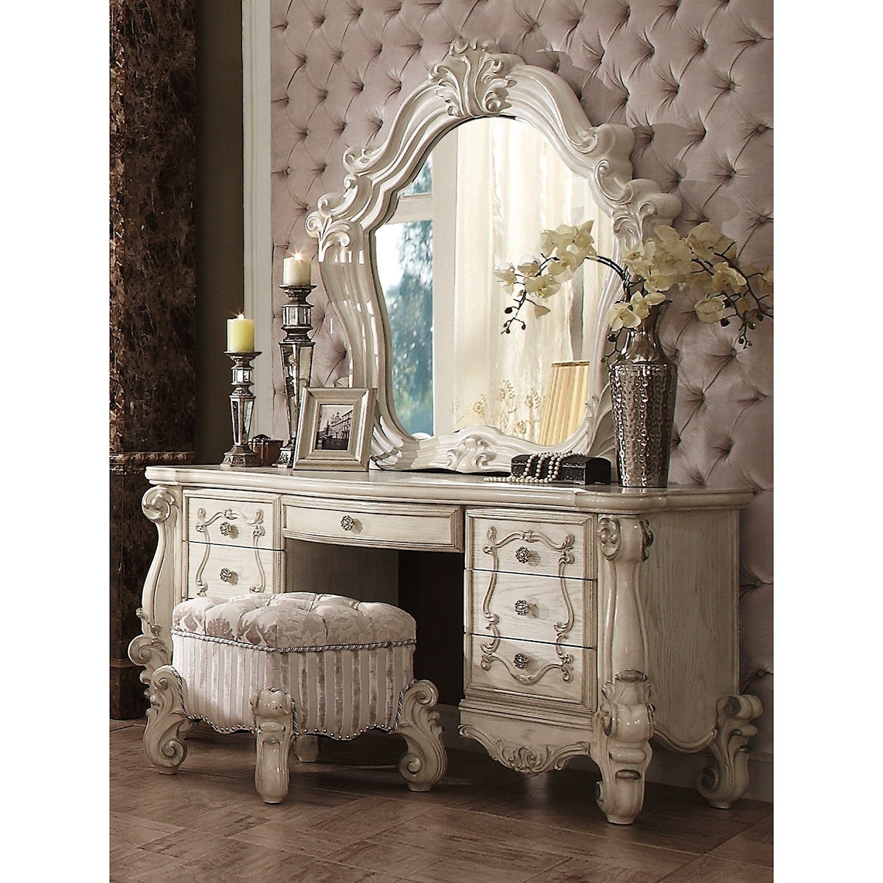 Acme Furniture Versailles Vanity Stool