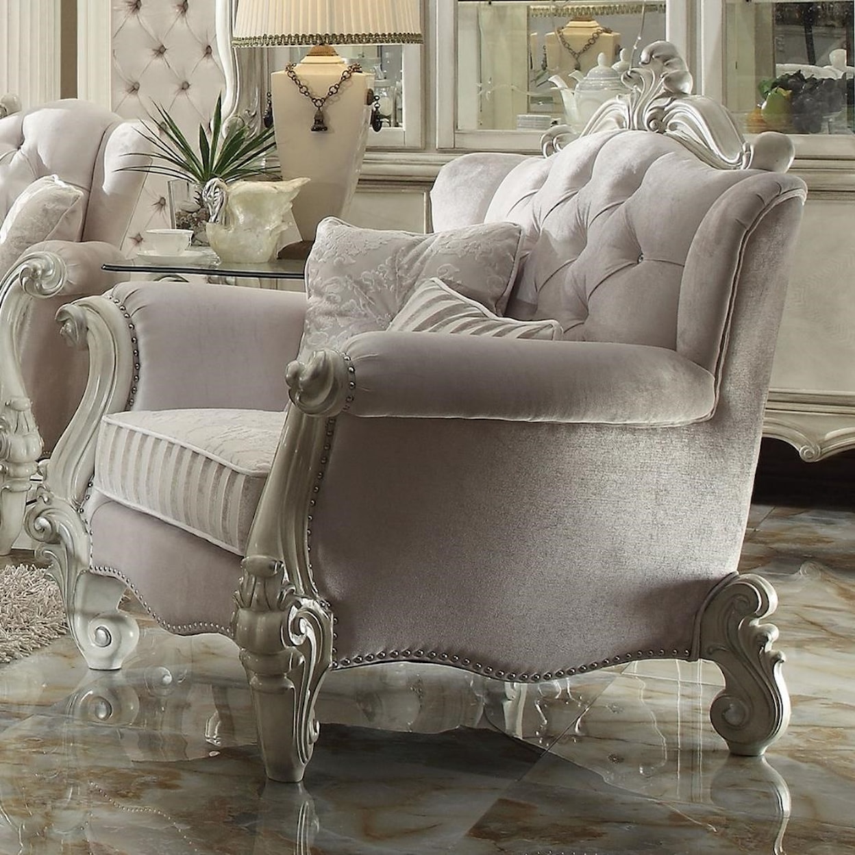 Acme Furniture Versailles Chair w/2 Pillows