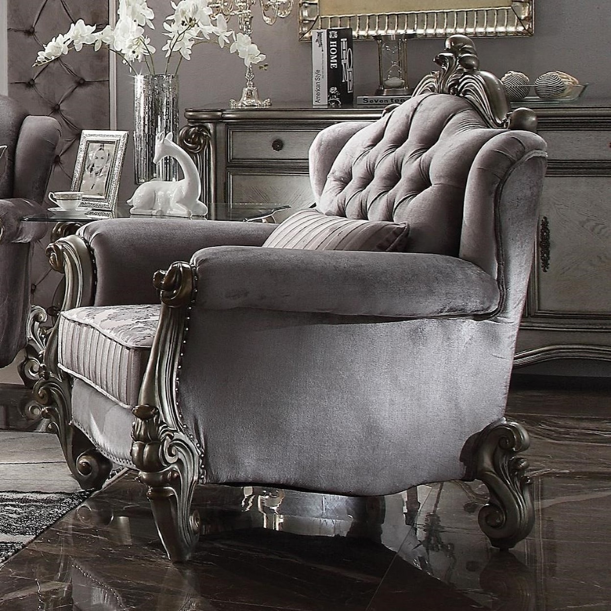 Acme Furniture Versailles Chair w/2 Pillows