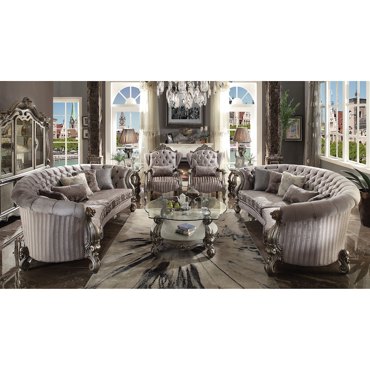 Acme Furniture Versailles Sofa w/5 Pillows