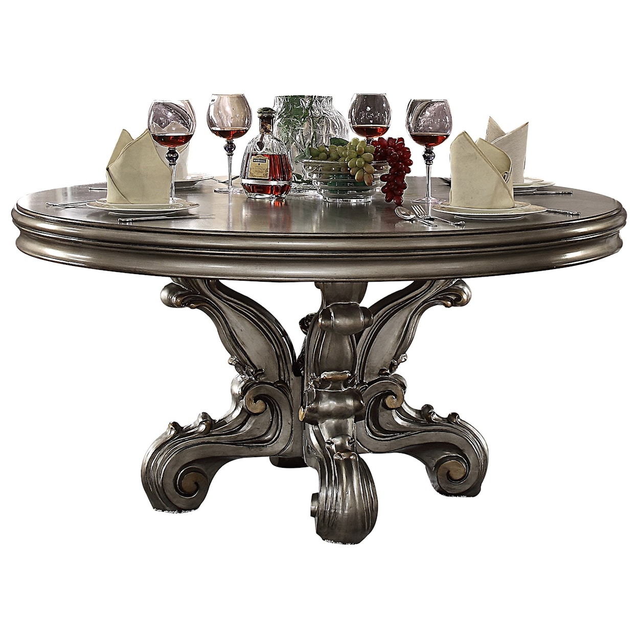 Acme Furniture Versailles Dining Table (Round Pedestal)