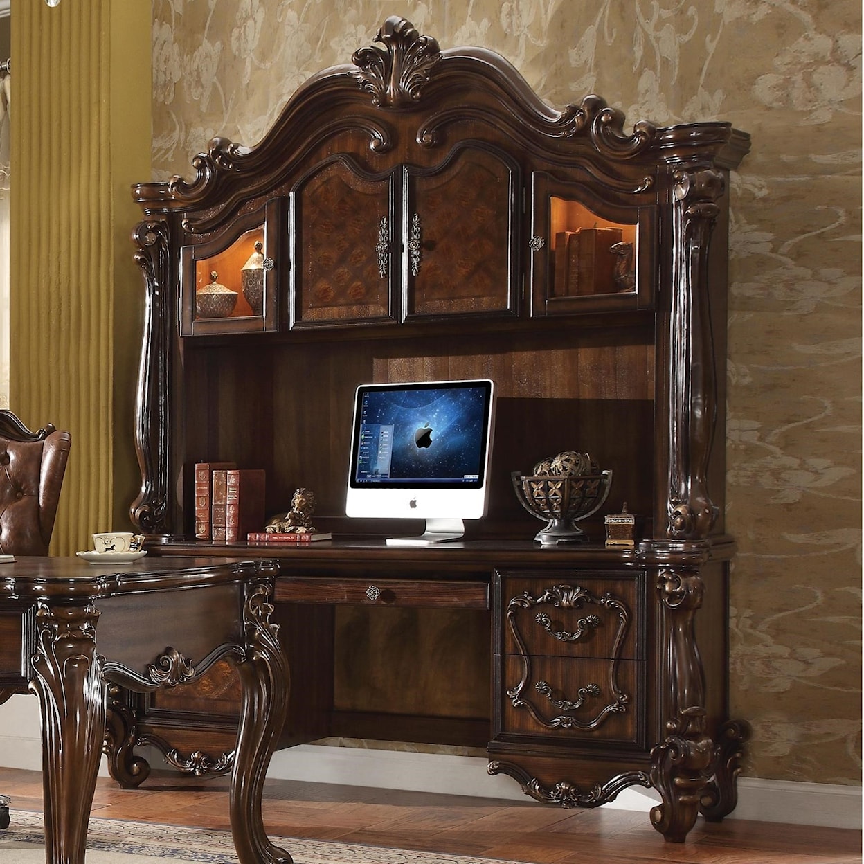 Acme Furniture Versailles Computer Desk & Hutch