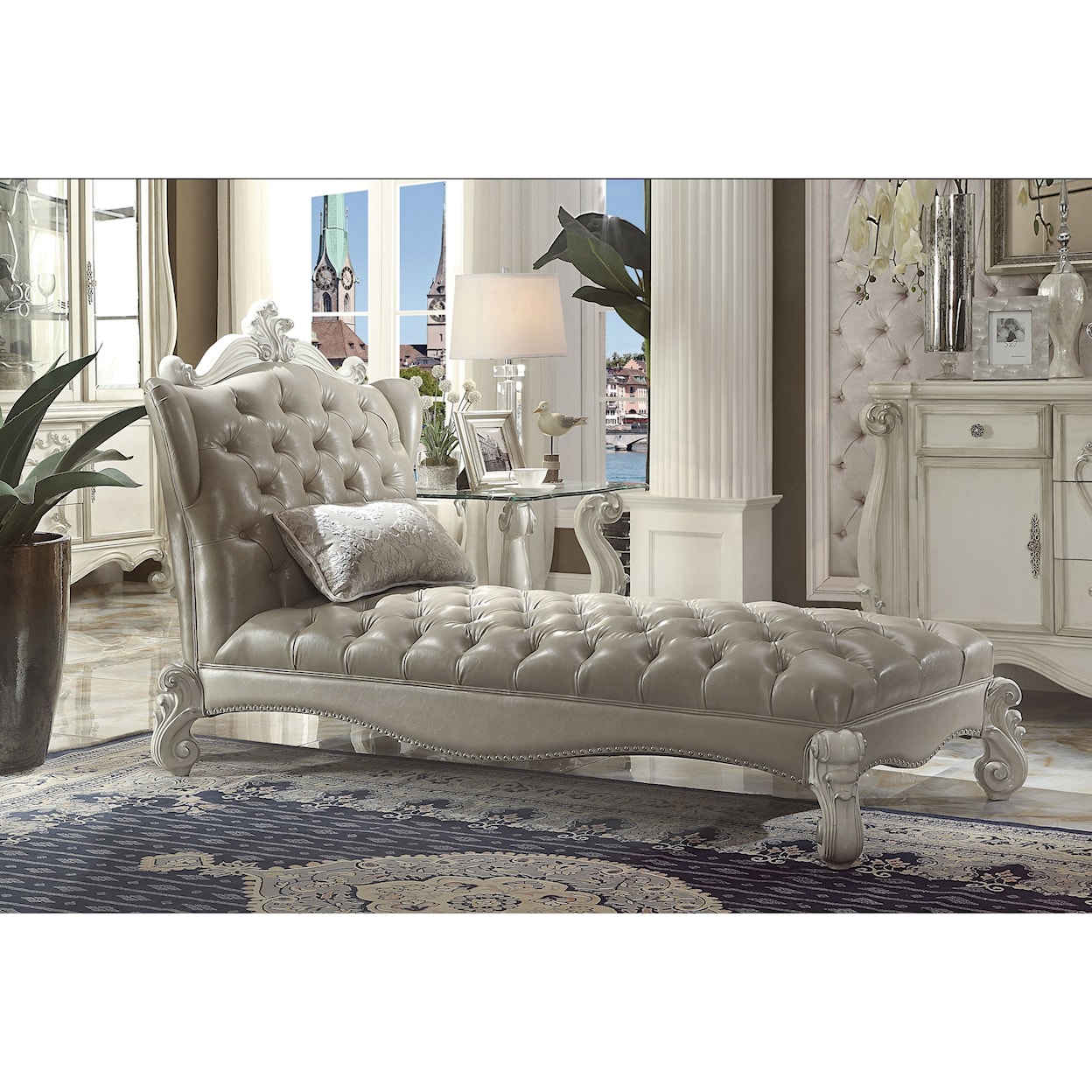 Acme Furniture Versailles Chaise w/1 Pillow