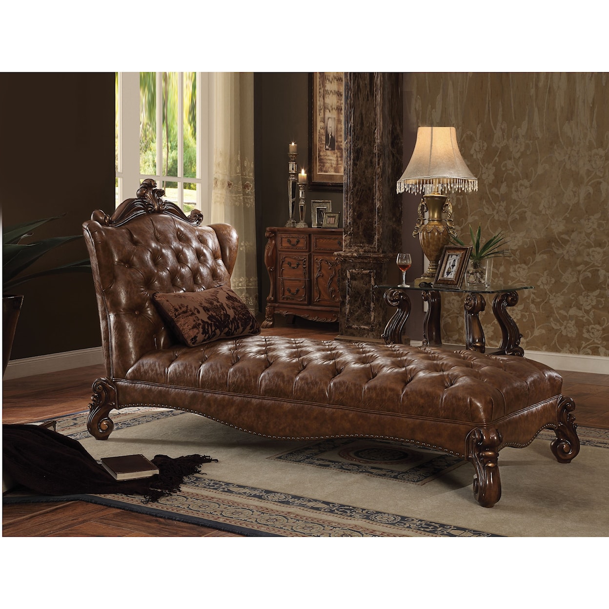 Acme Furniture Versailles Chaise w/1 Pillow
