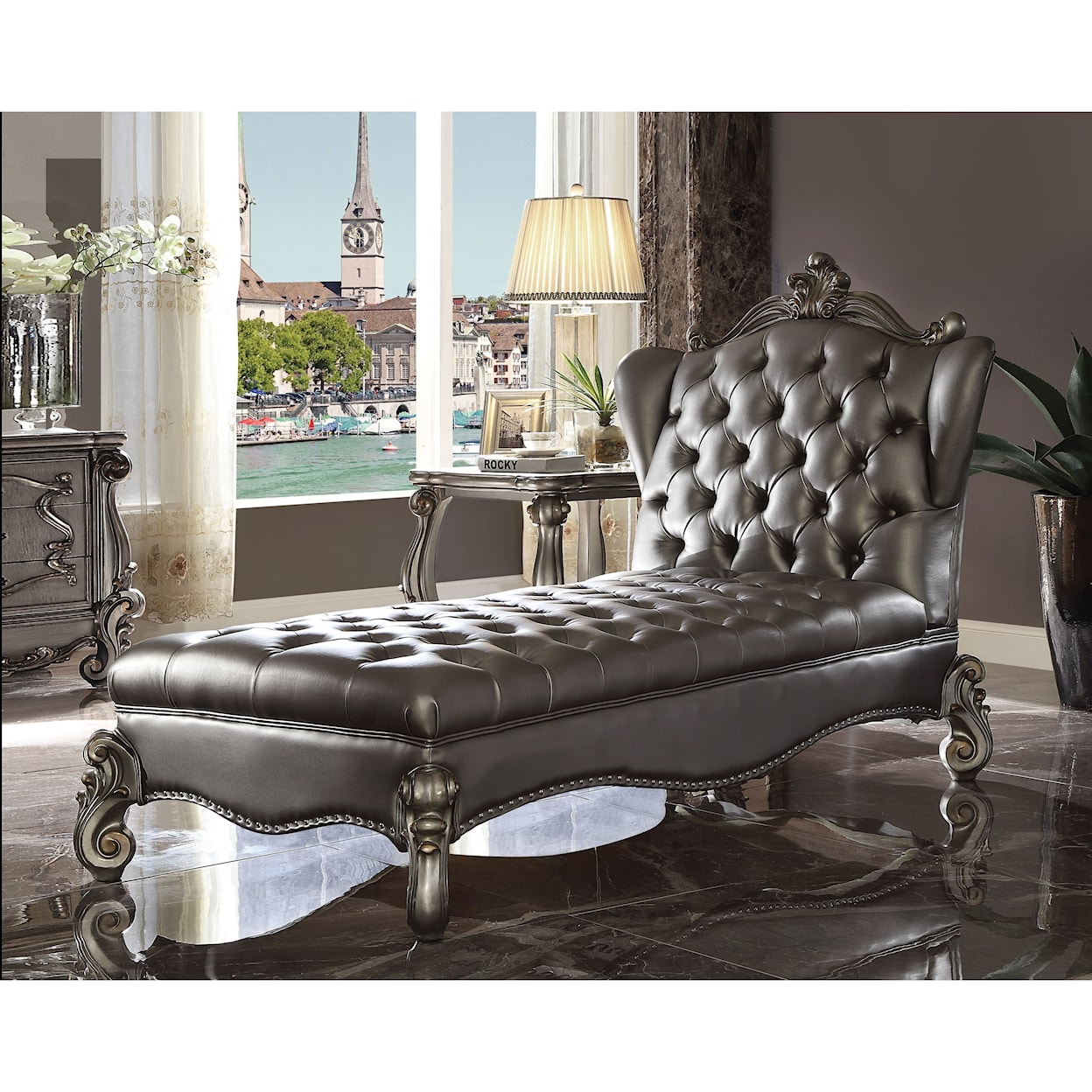 Acme Furniture Versailles Chaise w/1 Pillow