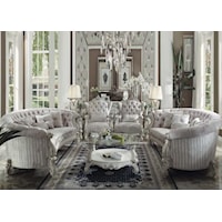 Traditional French Provincial Living Room Group 1 Ivory