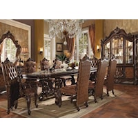 Traditional French Provincial Cherry Oak Dining Room Set w/Leave