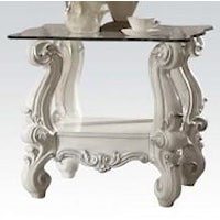 French Provincial Ivory End Table